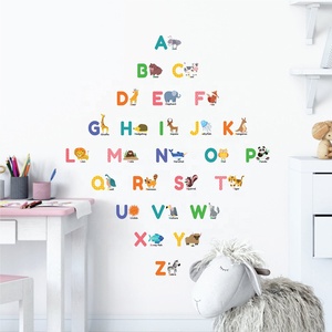 Decorazione A Buon Mercato Del Fumetto Colorato Alfabeto Animale Autoadesivo Della Parete Per I Bambini - Product Image 5