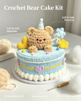 Kit de crochet DIY pour gâteau simulé, ensemble de fil doux pour artisanat, idéal pour la décoration intérieure et les cadeaux