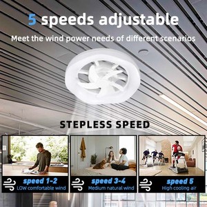 Điều khiển từ xa phòng ngủ thông minh động cơ hiện đại LED quạt trần với ánh sáng - Product Image 3