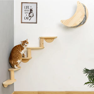 <span class=keywords><strong>Estante</strong></span> <span class=keywords><strong>para</strong></span> gatos <span class=keywords><strong>de</strong></span> madera <span class=keywords><strong>de</strong></span> <span class=keywords><strong>pino</strong></span> con escalera <span class=keywords><strong>de</strong></span> 5 niveles Hamaca <span class=keywords><strong>de</strong></span> montaje en pared y perchas <span class=keywords><strong>de</strong></span> actividad Muebles <span class=keywords><strong>para</strong></span> gatos <span class=keywords><strong>de</strong></span> interior - Product Image 6