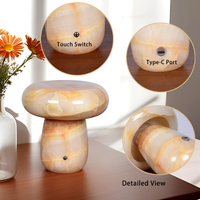 Lampe de table LED moderne en céramique et marbre, écologique, abat-jour multicolore, Type-C, étanche, batterie incluse, blanc chaud 2700K, 50000