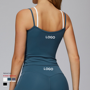 Top Sportivo da Donna Due Pezzi Personalizzato di Alta Qualità, Canotta Aderente con Colori a Contrasto, Abbigliamento da Palestra, Corsa, Fitness e Yoga - Product Image 2