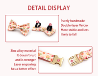 Collier pour chien réglable imprimé fruits frais, collier doux pour chiot avec nœud papillon décoratif, accessoires de mode durables pour animaux de compagnie pour tous les chiens