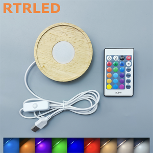 3D Printed Night Lamp Wood Base with <strong>Diffuser</strong> for Bambu Lab <strong>3</strong> Color Dimmable DIY Indoor Bedroom Decoration USB Bedside Lamp - Product Image 2
