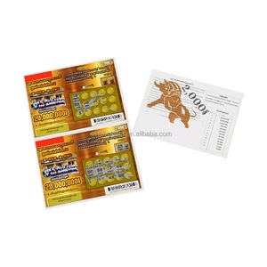 Wholesale <b>Scratch</b> Off Lottery Tickets Digital Printing Card Lottery <b>Scratch</b> and Win Tickets - Product Image 1