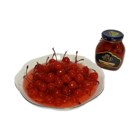 Cerise en conserve certifiée BRC 580 ml, avec ou sans tige, cerise maraschino rouge/jaune/verte, support OEM