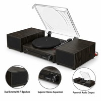 Prix d'usine en gros UDREAMER Haut-parleurs indépendants sans fil modernes puissants avec logo personnalisé Lecteur de disques vinyles en plastique RCA