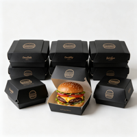 Boîte à repas jetable en papier kraft personnalisée 100 % biodégradable avec couvercle à fenêtre pour plats à emporter
