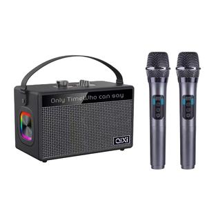 El Mejor Micrófono inalámbrico con pantalla de letras de 60W <span class=keywords><strong>para</strong></span> <span class=keywords><strong>Karaoke</strong></span>, altavoz estéreo portátil inalámbrico con diente azul con micrófono, graves más fuertes - Product Image 1