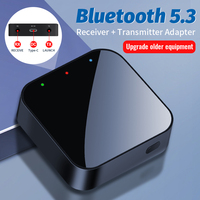 Récepteur-émetteur Bluetooth 5.3 avec batterie, adaptateur audio sans fil stéréo HiFi 3,5 mm Aux pour kit voiture, enceintes, casque, TV