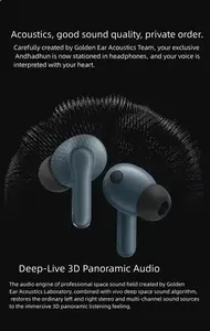 Audífonos Inalámbricos Originales <span class=keywords><strong>Vivo</strong></span> TWS <span class=keywords><strong>3</strong></span> BT, Audio 360, Cancelación Activa de Ruido de 48dB, hasta 40 Horas con Estuche de Carga - Product Image 3