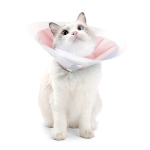 Neues Verstellbares Weißes Eliza Circle Wasserdichtes Einziehbares Weiches und Bequemes Katzen-Genesungshalsband - Product Image 2