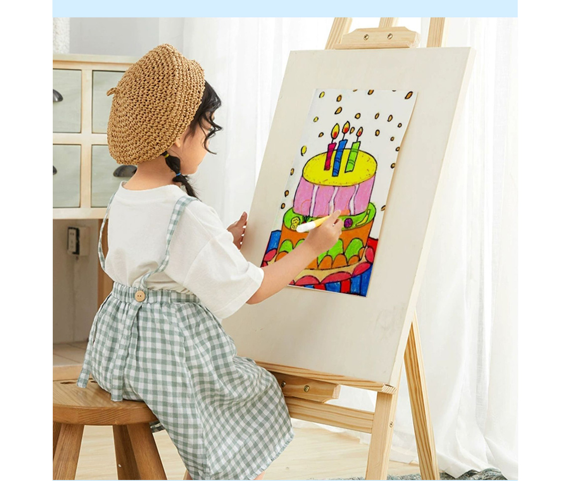 OEKBW-256 リフトアンドバランスイーゼル美術絵画無垢材ディスプレイ引き出しイーゼル絵画固体
