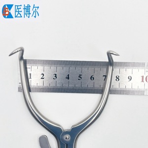 Écarteur mastoïde de 10 cm, écarteur orthopédique pour animaux, ouvre-bouche multi-dents en acier inoxydable, crochet simple à angle droit. - Product Image 3