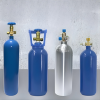 Cilindro de Oxígeno Industrial de Alta Presión de 40L y 150 Bar, Tanque de Oxígeno Vacío de Acero sin Costuras, Botella de Oxígeno para Soldadura Industrial