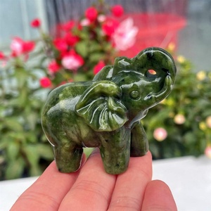 Natural Xiuyan Jade <b>Elephant</b> Eco-Friendly Irregular Shape Iceberg Theme Smooth Carving Great for <b>Decoration</b> Collection and Gift - Product Image 3