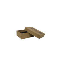 Boîte à chaussures à bijoux en carton kraft brun recyclé de luxe personnalisé avec revêtement UV gaufrage par stratification mate pour affichage haut de gamme