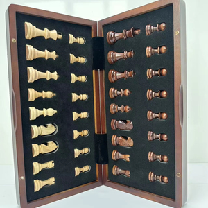 <span class=keywords><strong>Scacchiera</strong></span> magnetica in legno massello di noce da 12 pollici di alta qualità facile da trasportare per bambini <span class=keywords><strong>e</strong></span> adulti - Product Image 3