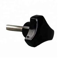 Tornillo de Mariposa de Plástico con Cabeza Redonda M4 M5 M6, Perilla de Agarre con Ajuste Manual, Tornillo de Empuje de Baquelita Negra