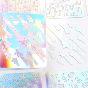 TSZS – autocollants pour ongles, 24 motifs, Design, Laser, réutilisable, bricolage, creux, Nail Art, décalcomanies, vinyles holographiques, pochoirs, ensemble d'autocollants - Product Image 5