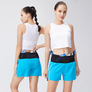 Kadın için iç çamaşırı ile çalışan şort kadın spor <span class=keywords><strong>2</strong></span> in 1 hızlı kuru aktif spor şort yansıtıcı bölünmüş şort - Product Image 3