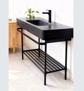 Waschtischen Anbieter Hochwertiger Badausstattung Kit <span class=keywords><strong>de</strong></span> fregadero <span class=keywords><strong>de</strong></span> plomería negro mate antiguo lavabo <span class=keywords><strong>patas</strong></span> <span class=keywords><strong>de</strong></span> acero para venta al por mayor - Product Image 1