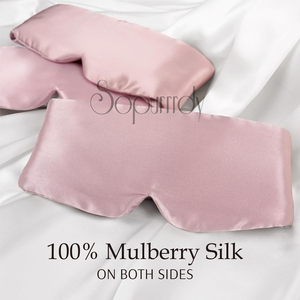 Custom Logo Household Textiles Silk <b>Eye</b> Mask with Adjustable Velcro Comfortable Soft Large Silk Travel Sleep Mask Silk <b>Eye</b> <b>Cover</b> - Product Image 3