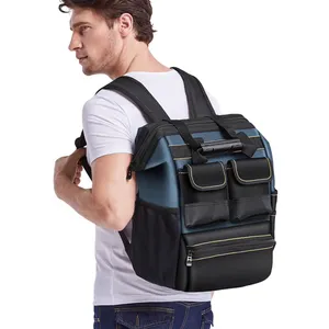 Jakah tas ransel kapasitas besar, tas punggung empuk, Kit alat tugas berat, tas penyimpanan untuk tukang listrik