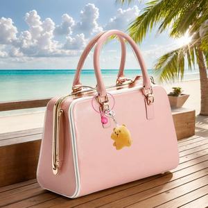 Llavero de cable de acero inoxidable con recubrimiento de color y cascabel - Product Image 6