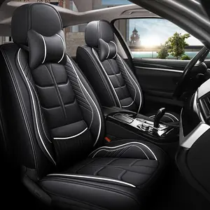 High Quality Universal Leather Embroidery Car Seat Covers Design Full Set Luxury Car Interior Accessories