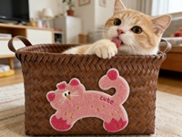 Panier de rangement tissé pour linge sale avec poignées en cuir PU, panier imitation rotin pour chambre et salle de bain