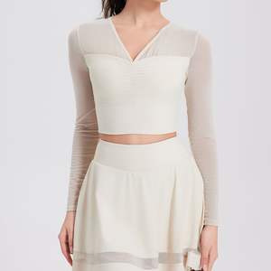 Ensemble de yoga de haute qualité en gros chemise en maille jupe de tennis jupe de sport de golf pour les femmes - Product Image 1