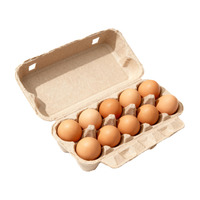 Vente en gros d'usine, boîte à œufs en papier de 10 unités, logo personnalisé, boîte à œufs en pulpe moulée compostable pour supermarché