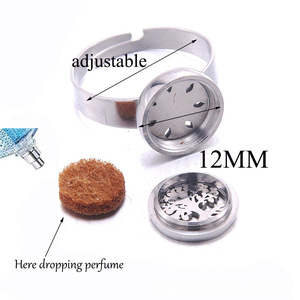 Diffuseur de parfum en acier inoxydable anti-moustiques aromathérapeutique, mini bague réglable unisexe - Product Image 4