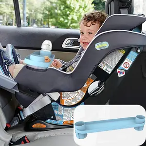 Asiento de coche de viaje de silicona para niños, bandeja de regazo esencial para viajes por carretera, bandeja de mesa de asiento de coche plegable portátil para niños entretenidos