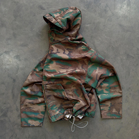 Fournisseur OEM – Nouvelle Veste Cargo Camouflage Y2K Streetwear Zippée à Capuche Oversize Ample en Toile Sergée pour Hommes