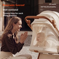 Poussette Delama D3 Cloud Wild, position assise et allongée, design haut, pliable bidirectionnel, protection de la colonne vertébrale, absorption des chocs, polyester, 15 kg, bébé