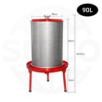 Industriële Fruit-En Groentesapmachine 20l 40l 90l Hydropress Roestvrijstalen Appelwijn-En Ciderpersmachine