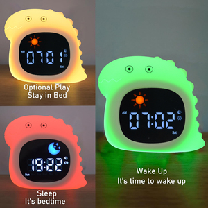 Reloj <span class=keywords><strong>despertador</strong></span> de amanecer con <span class=keywords><strong>pilas</strong></span> para niños, dormitorios silenciosos, relojes personalizados, reloj <span class=keywords><strong>despertador</strong></span> de mesa de escritorio con luz nocturna - Product Image 4