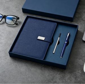 2026 Notebook Gift Set Luxury Wholesale Custom Logo Printing Hardcover PU Leather Journal with Gift Box and Pen - Product Image 1