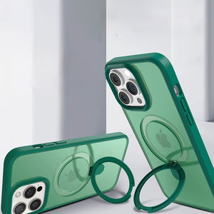 Funda trasera dura mate con soporte de carga inalámbrica para teléfono magnético para iPhone 15 13 14 12 Pro Max Plus PPC35 - Product Image 3