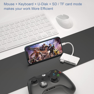 Adaptateur de caméra USB pour iPhone, kits de connexion de caméra USB OTG avec lecteur de carte SD TF et adaptateur de charge pour iPhone 14 - Product Image 3