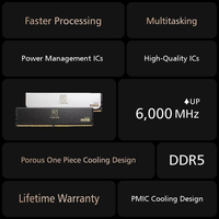 TEAMGROUP T-CREATE EXPERT PC DDR5 Ram 32GB (2x16GB) Desktop Memory 6000MHz CL30,6400MHz CL32 Intel XMP 3.0 & AMD EXPO Compatible
