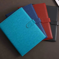 Porte-documents A4 en cuir noir avec fermeture éclair pour hommes et femmes
