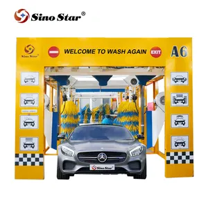 Novo design desempenho estável de alta velocidade uso conveniente preço na China A6 túnel máquina de lavar automática carro