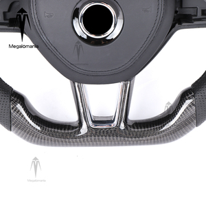 Volante de Cuero con LED y Fibra de Carbono para Skoda Kodiak, Skoda Yeti, <span class=keywords><strong>Octavia</strong></span> RS, Fabia RS - Product Image 4