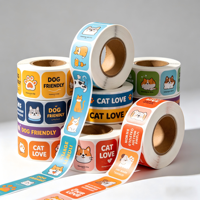 Étiquettes personnalisées pour probiotiques pour animaux de compagnie, pour chiens et chats, gouttes complémentaires, flacon de 30 ml, autocollants avec informations sur le complément et guide de dosage