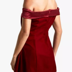 Mini haut élégant noir et rouge foncé pour femme, tissu écologique tissé de haute qualité, style bohème décontracté, patchwork, maxi - Product Image 2