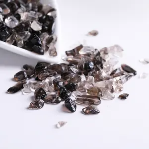 Natural smoke crystal grain gravel crystal polished lucky strong home decoration natural quartz crystal