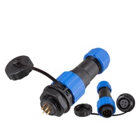 Extérieur circulaire industriel 4P montage sur panneau M16 SP SD16 écrou arrière mâle femelle prise câble d'alimentation 4pin connecteur étanche